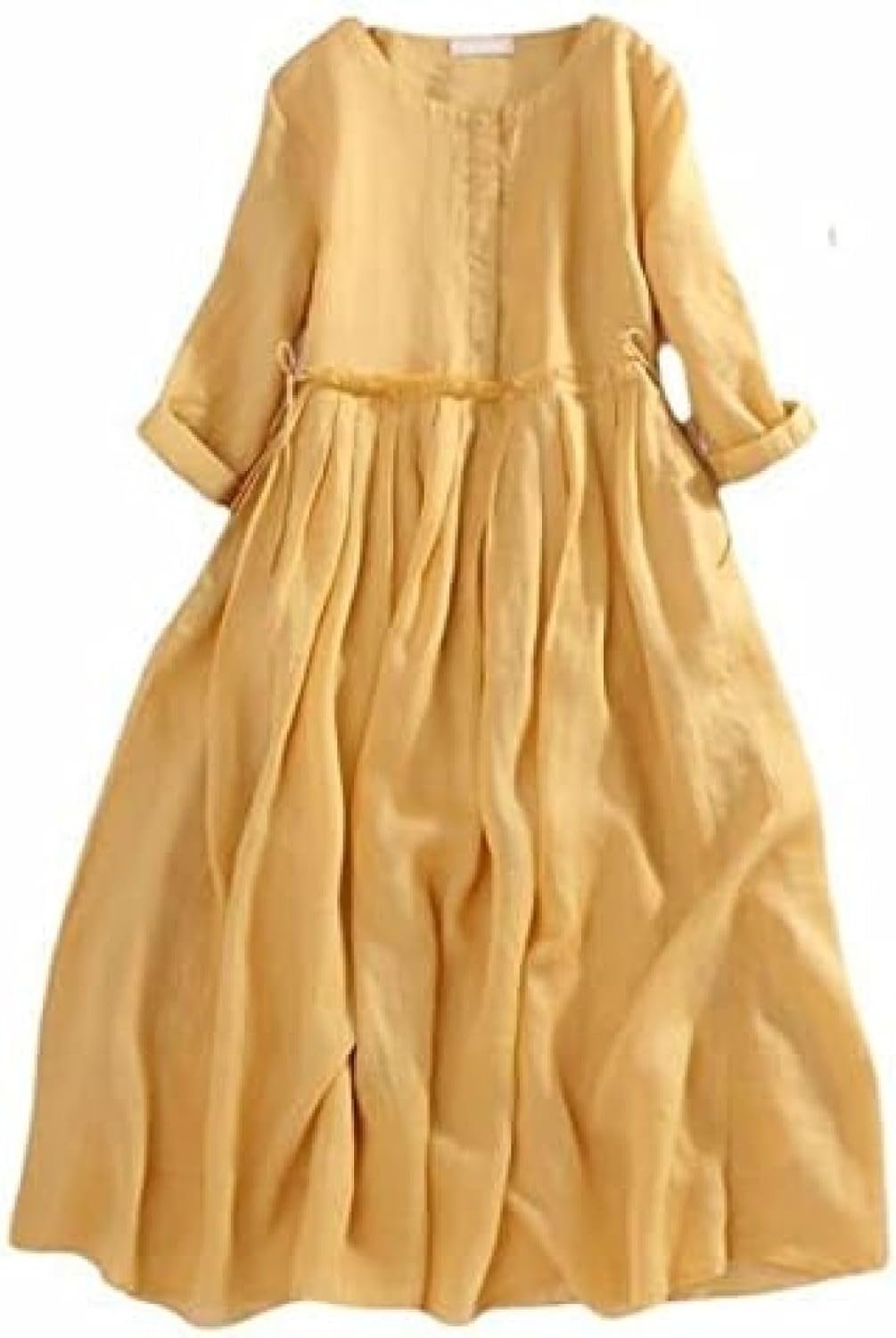 ワンピース レディース 夏 マキシ丈ワンピース aライン リネンワンピース ゆったり 森ガール 着痩せ 大きいサイズ 夏服 体型カバー ナチュラル ロングワンピース 綿麻混 カジュアル おしゃれ 通勤|GOTO funny 店