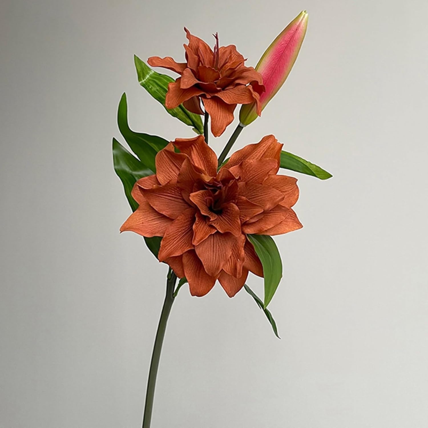 ユリ 造花 枯れない花 アートフラワー レッド 1本 花 インテリア フェイク プレゼント ギフト 卒業式 誕生日 ウェディング 飾り 撮影道具 転居 バレンタインデー 撮影 美術館 ホーム 庭園 キ
