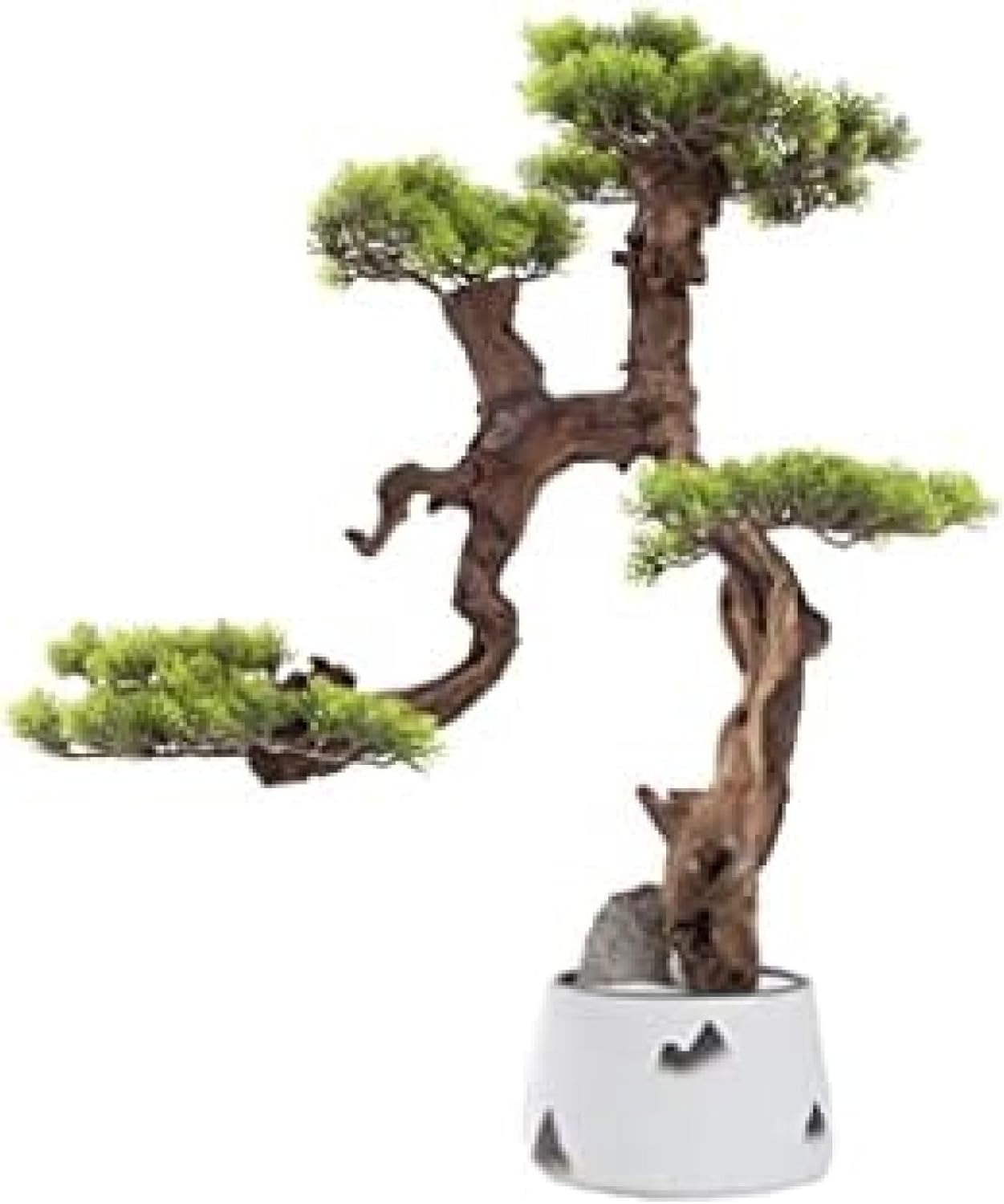 人工樹木 人工植物26インチ人工盆栽の木、現実的な偽の植物の装飾、ホームオフィスのデスクトップのリビングルームの装飾のための柔らかい植物 人工観葉植物｜GOTO funny 店