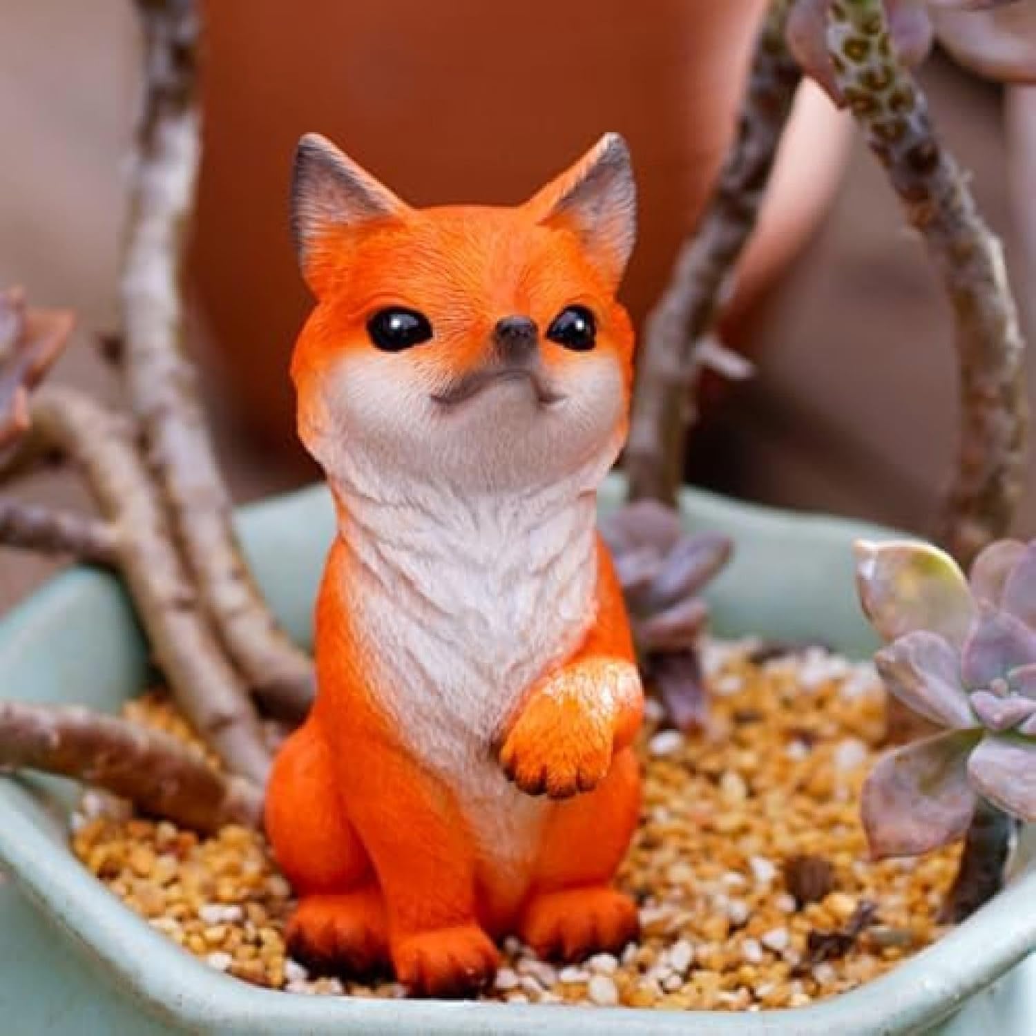 狐 グッズ 置物 動物 フィギュア きつね F パーティーグッズ 誕生日プレゼント タイプ1 友達 狐グッズ 雑貨 癒し ミニ おしゃれ インテリア 可愛い 猫の置物 動物 プレゼント おきもの イン|GOTO funny 店