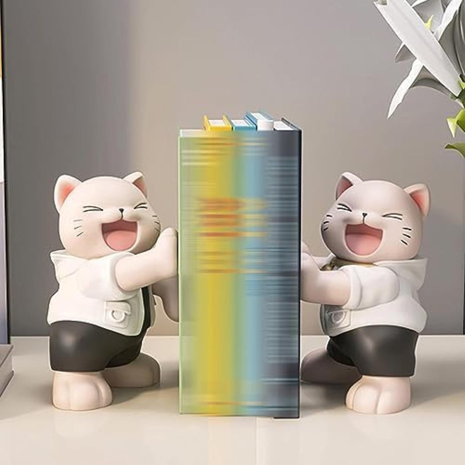 ネコ 猫 机の装飾 おもしろい置物 陶器材質 スタイル1 オブジェ F オフィスオーナメント かわいい オーナメント ネコ 猫のオブジェ 小さい 室内 おきもの インテリア雑貨 高級 卓上 マイクロ風