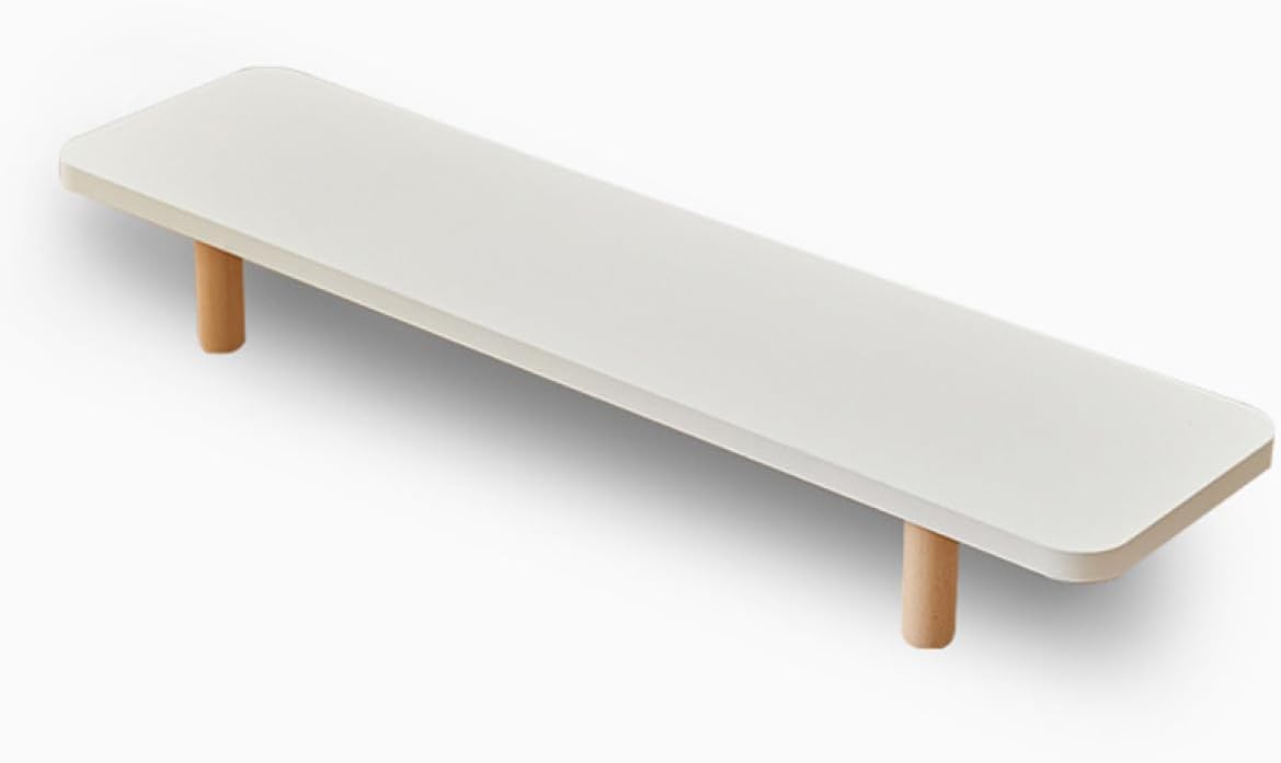 机上台 モニター台 パソコン台 モニタースタンド 木製天板 100*20*11 デスクトップ用 机上 机上ラック 机上台 卓上収納 整理整頓 キーボード収納 マウス収納 ディスプレイスタンド PC台｜GOTO funny 店