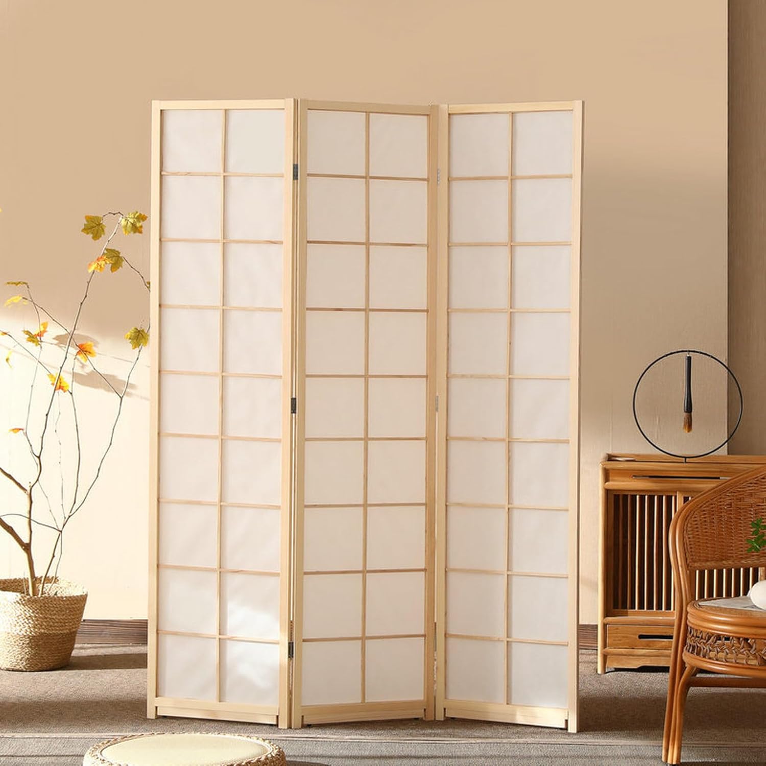 衝立 屏風 パーテーション 和風 150*40*3 ご機嫌手合い 3連 高さ150/176珊 間仕切り ついたて 折りたたみ 中仕切り つつみ隠し 風よけ 室内装飾リビング 分け取り 生まれながら木 かわい