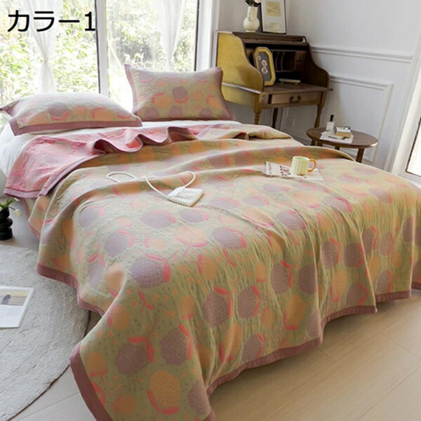 購入25％OFF ガーゼケット　タオルケット　シングル　綿100%　ブランケット　北欧　花柄　柔らかい　夏用　軽量　南国風　大判　膝掛け　吸湿　通気速乾　キルトケット　洗える　昼寝用　オフィス　冷房対策　プレゼント　四季適用