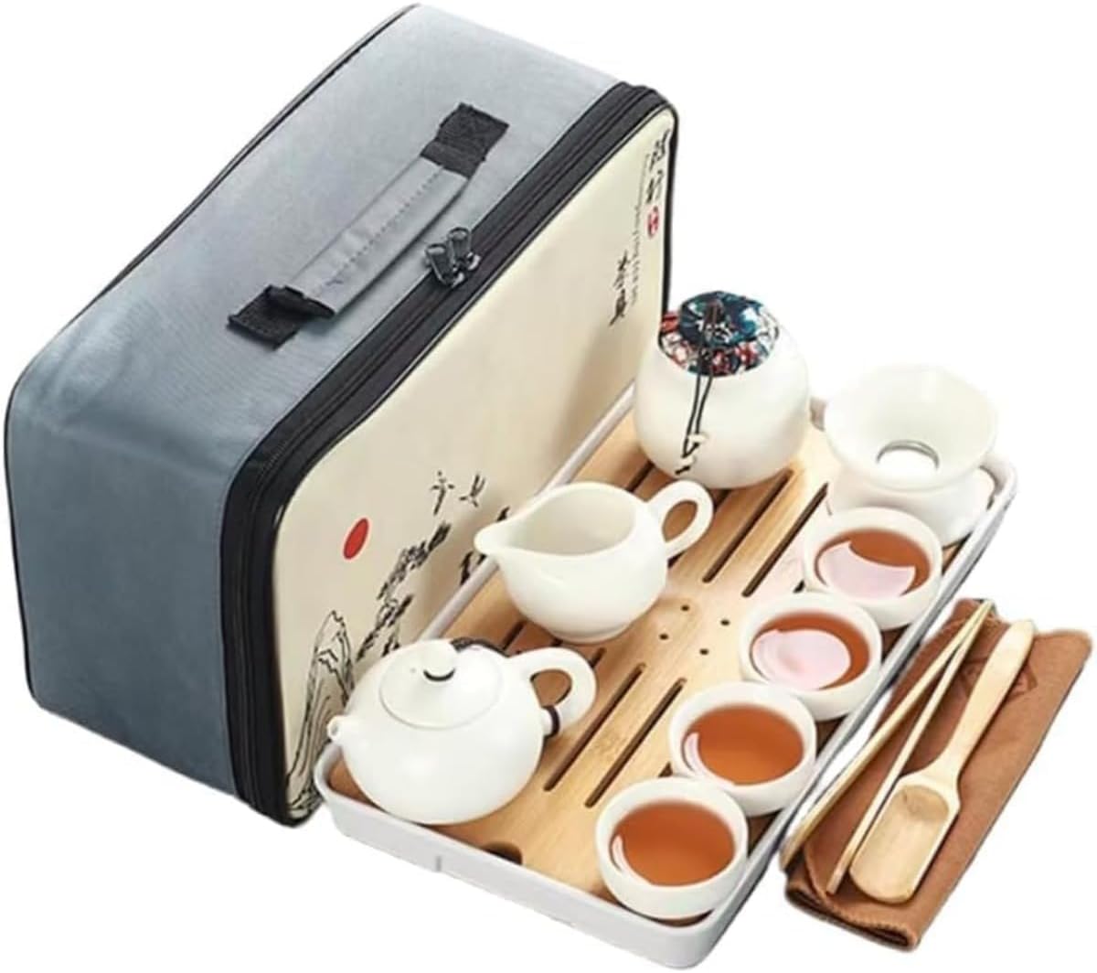 陶器製ティーセット 番茶器セット 急 須 湯呑みセット 茶器揃 陶磁茶具セット 茶器 茶皿 旅行ティーセッ