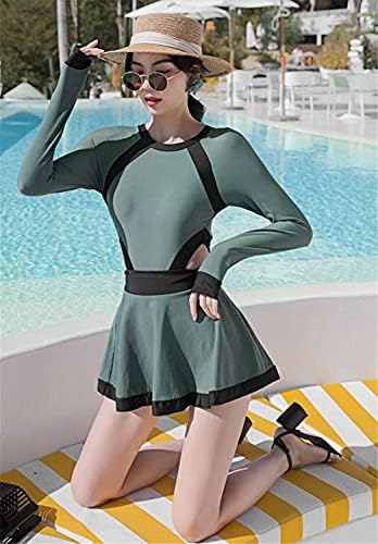 [ジンニュウ] レディース 水泳着 衣裳 海水浴場 体型押しかぶせる 半袖 ハイウェスト スイムウェア 競泳 砂浜お召しもの 紫 水着-レディースファッション