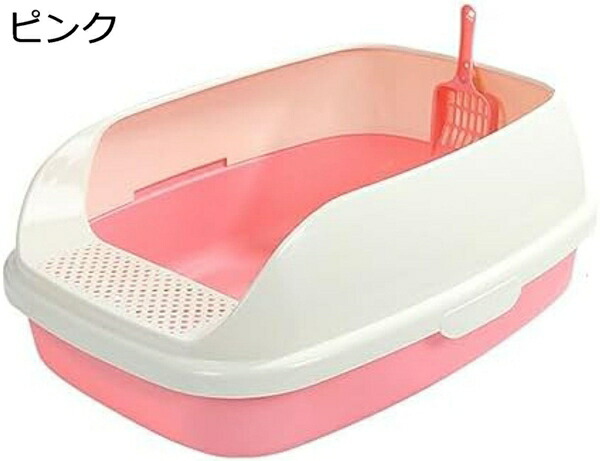 購入15％-30%OFF 猫のトイレ 猫用トイレ本体 大きい 猫トイレ 46*62*23cm スコップ付き 大きめ 防止 丸洗い可能 耐久性 砂の飛び散り防止 臭わない 清潔トイレ 組み立て不要 子猫、小柄な猫用 全年齢猫用 漏れ防止 大きい｜GOTO funny 店