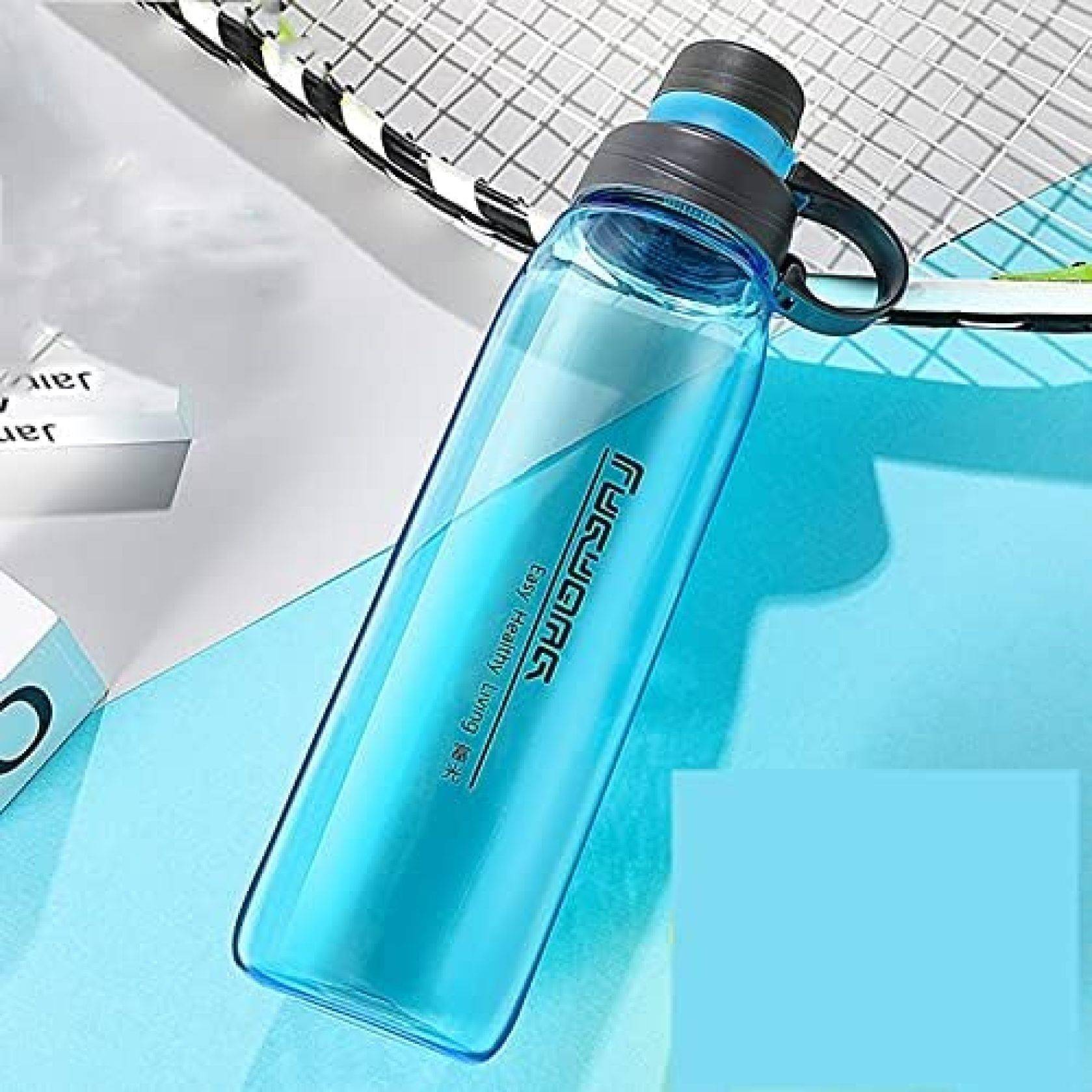 大容量水筒 方形 800ml 560ml クリアボトル ウォーターボトル 水分補給 スポーツ 運動用 透明 自転車用 サイクリング