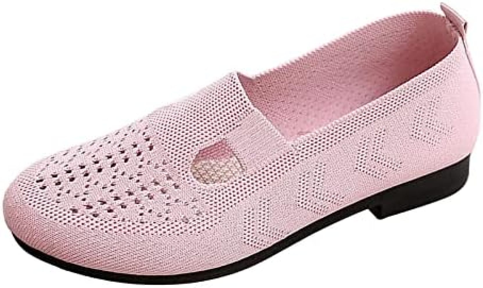 レディース パンプス フラットシューズ 平底 ラウンドトゥメッシュパンプス ローヒールサンダル 通気性快適な バックル カジュアル