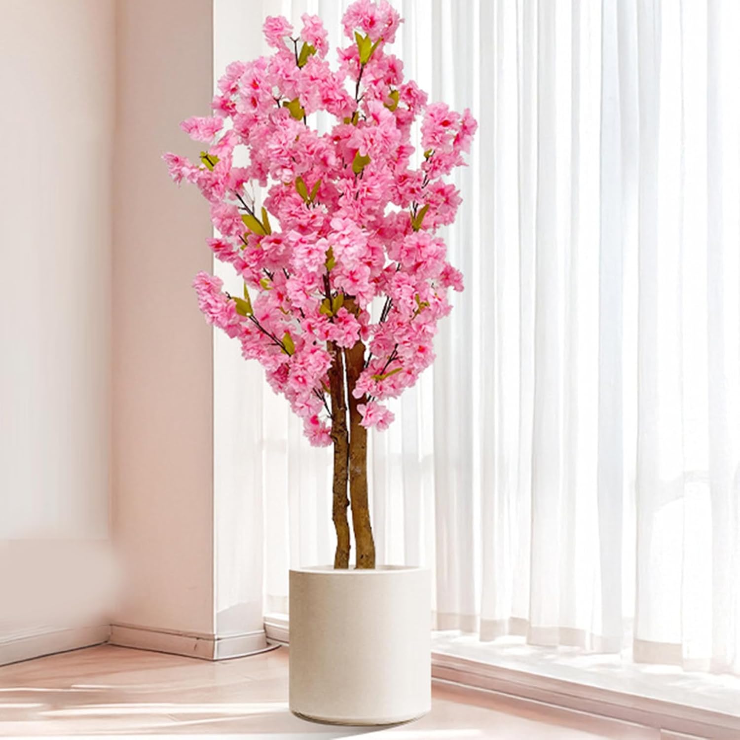 観葉草木 桜の木 ピンク色 緑 心うれしいの木 差し上げ物 差し上げ物 クリスマス 母の日 父の日 敬老の日 儀式用 開店御祝 新居御祝 気取らないな木の葉 即物的な枝 如何様物 緑であること 人工観葉草木 造花 かわい