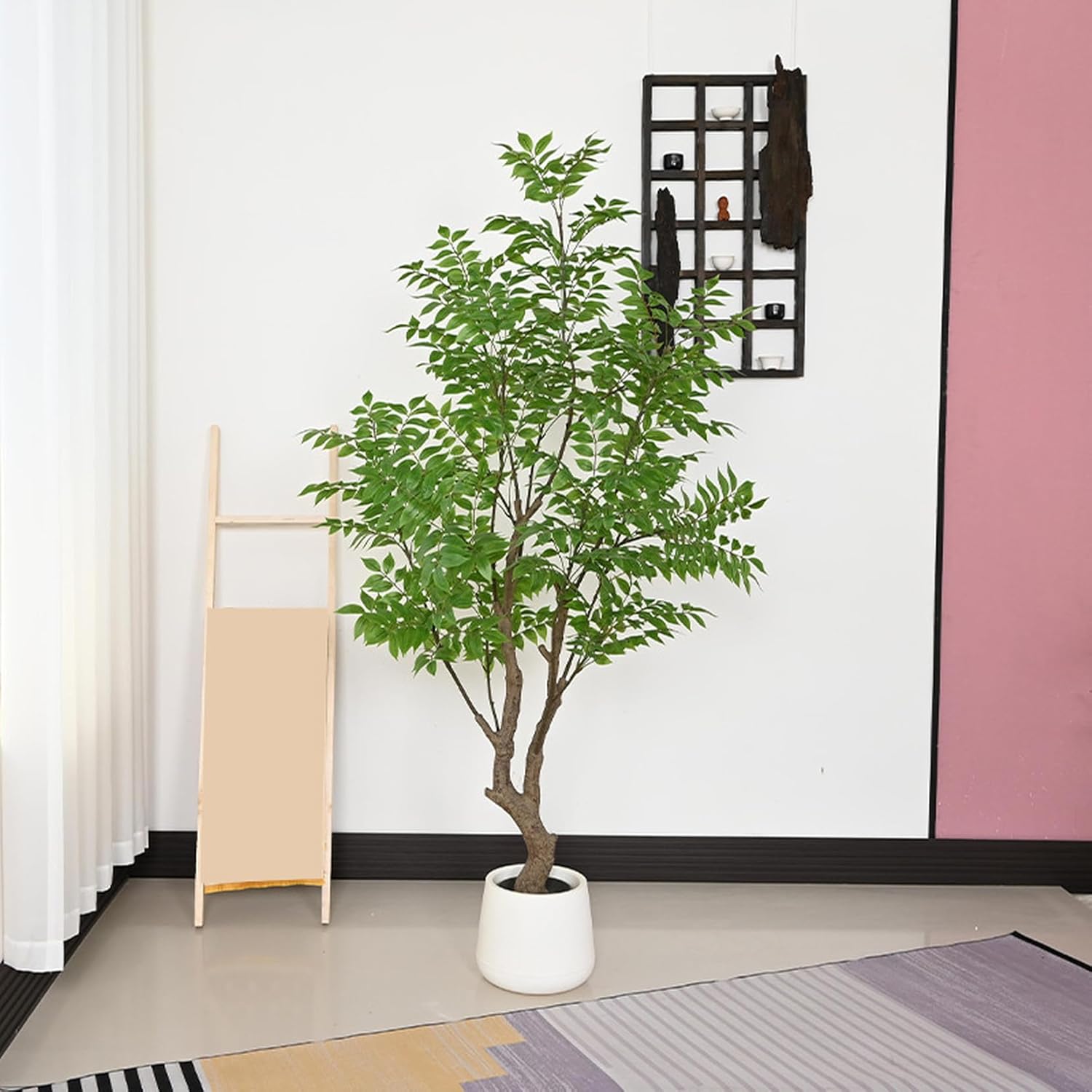 ベンジャミン 大型 フェイクグリーン 屋内 80珊 室外 室内装飾 人工観葉草木 観葉樹 造花 常緑樹 部屋の入り口 バス発着場 エントランス状態 話し合い室 事務室 旅人宿 お取りつくろう不必要 鉢植え 植木 今めかしい 装