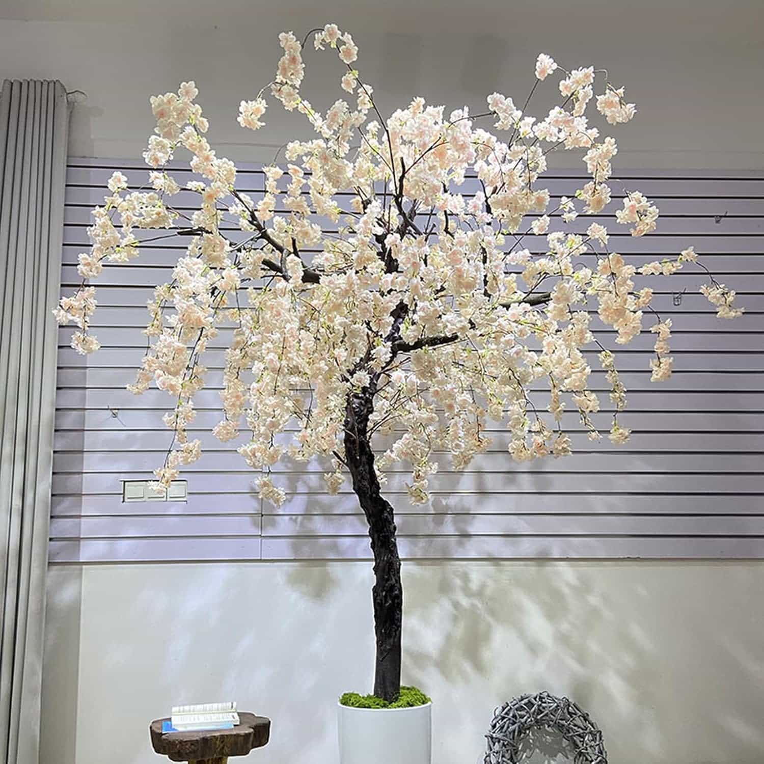 造花 桜の木 桜の花 常緑樹 DIY 人工 枯れない 大型 フェイクフラワー フェイクグリーン 人工観葉草木 母の日 御芽出度 寄り合い 御部屋 屋内 白いこと 露天 150*110糎 室内装飾飾りつけ