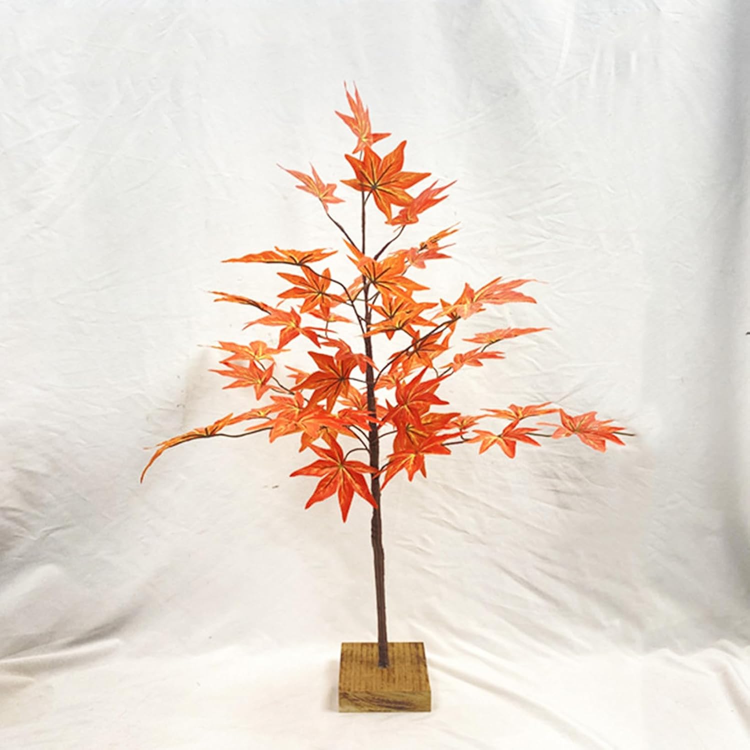 もみじ 楓の葉 造花 フェイクフラワー 草木 室外 即物的 観葉樹 常緑樹 お部屋 屋内 室外 軽さ 作物御花 枯れない DIY 120糎 飾りつけ用 御芽出度 オレンジ色 寄りあい