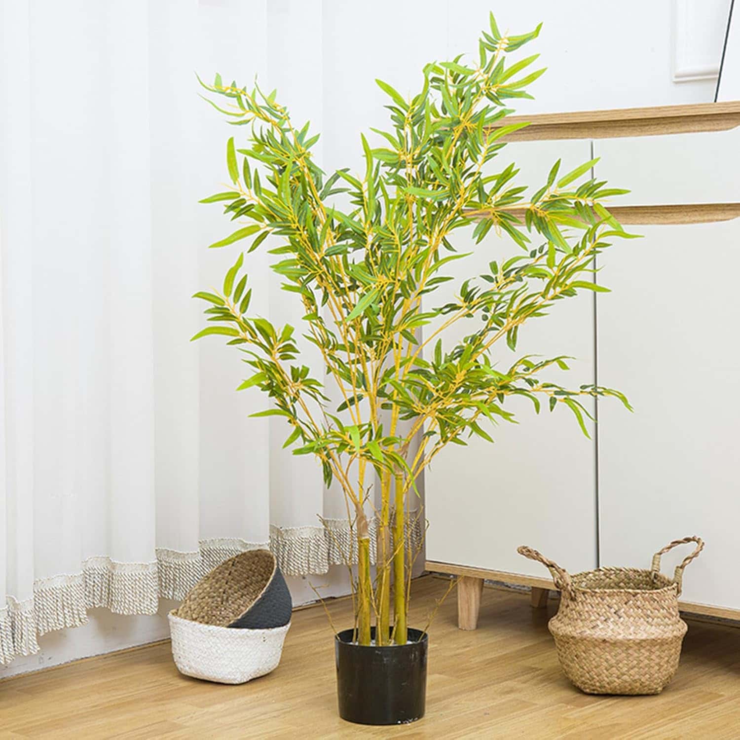人工観葉草木 竹 バンブー フェイクグリーン ご覧なさる草木 118糎 観葉草木 造花 分かりやすい 執務室 室内 御茶の間 部屋の入り口 室外 臥し所 室内装飾飾りつけ 大型 常緑樹 つつみ隠し 今めかしい 植木 鉢付き添い人 本物