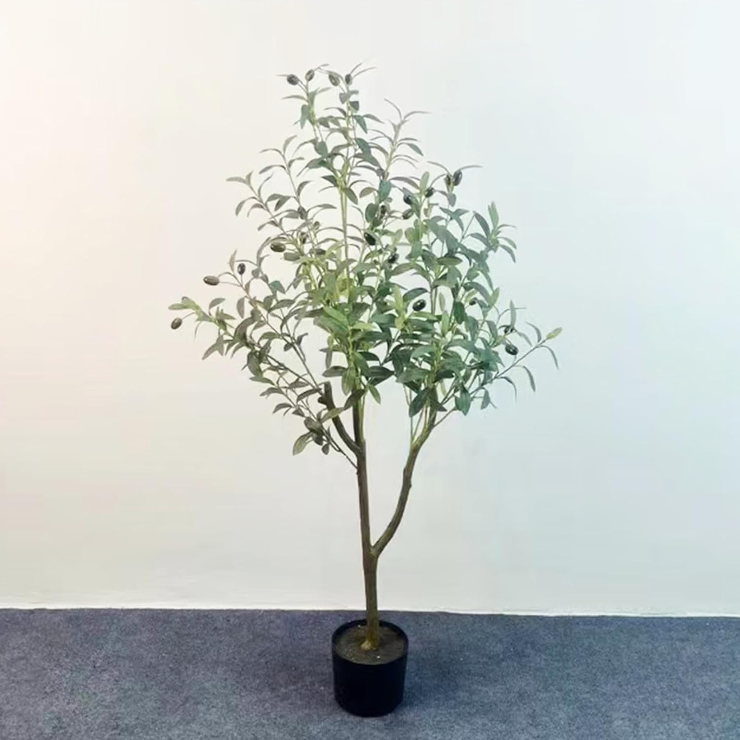 フェイクグリーン 常緑樹 オリーブ 大型 水やり不必要 枯れない 害虫が生まれ育つしない 本物そっくり 人工観葉草木 今めかしい 150糎 即物的 造花 室内装飾 オシャレ 北欧 癒し 開店祝賀会 営造祝賀会