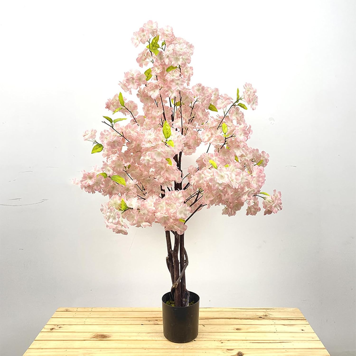 常緑樹 フェイクグリー 桜の花 人工桜 風水 人工 観葉樹 造花 室内装飾緑であること 大型 分かりやすい 和室 120糎 洋室 事務室 室内 喫茶店 事務室 ピンク色 ご覧になる草木 水やり不必要 枯れない