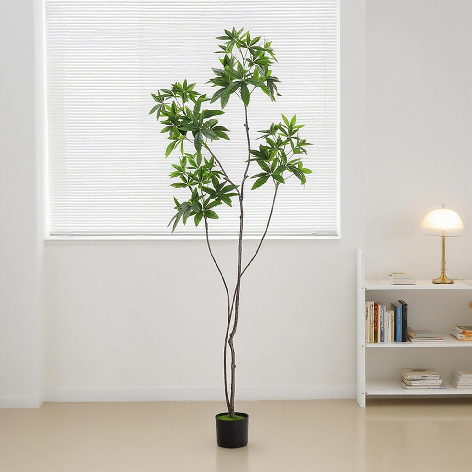 フェイクグリーン 大型 パキラ 鉢植え 150*45糎 今めかしい ご覧なさる草木 人工観葉樹 造花 常緑樹 人工観葉草木 人工草木 水やり不必要 花粉・虫害の気づかわしさなし 分かりやすい 室内装飾 執務室 リビング