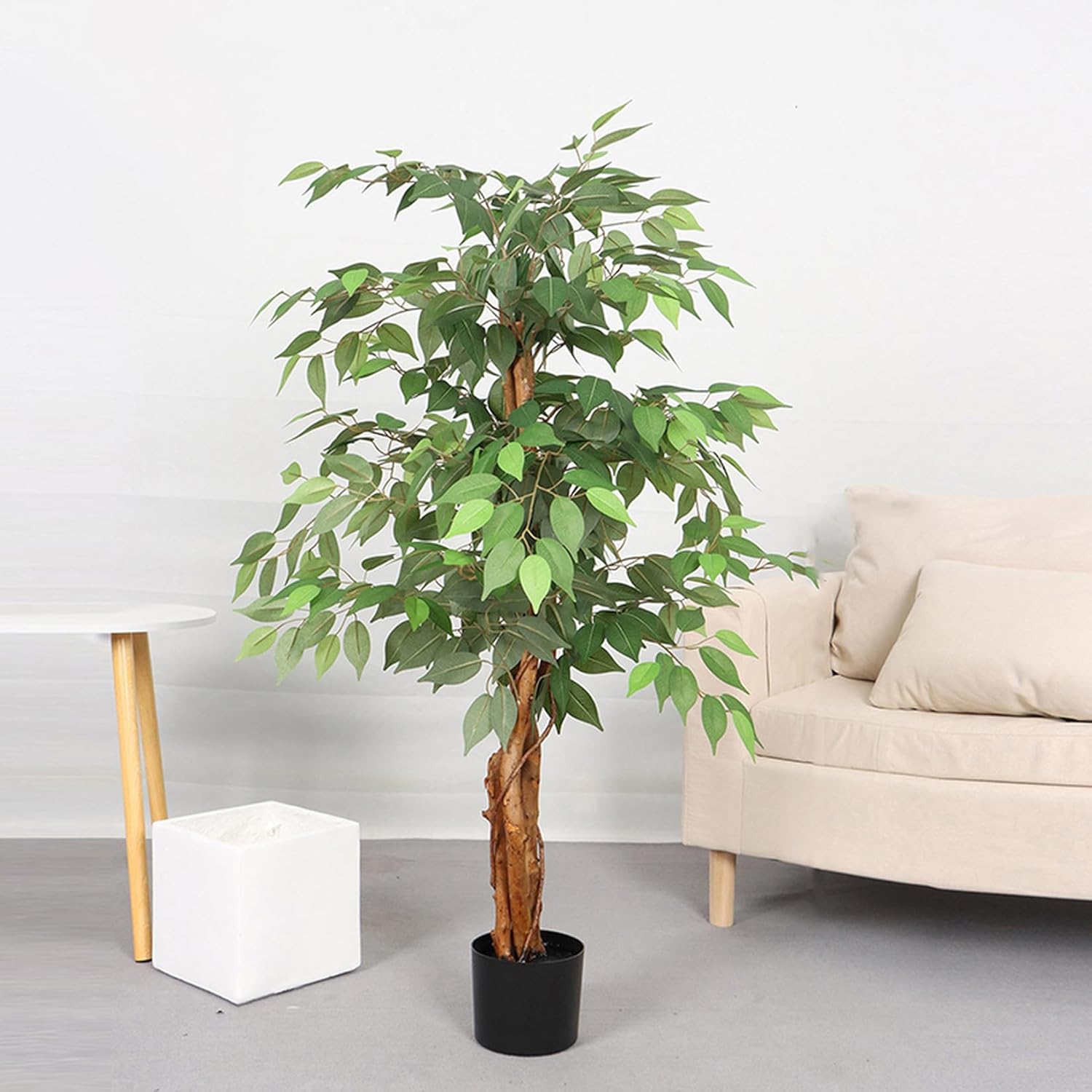 フェイクグリーン 人工観葉草木 ガジュマル 造花 枯れない緑であること 常緑樹 鉢植え 水やり不必要 葉 緑であること 室内装飾 飾りつけ 養護ホーム 事務室 回廊 庭園 150珊 飾り気の無い保? 害虫追い出し不必要