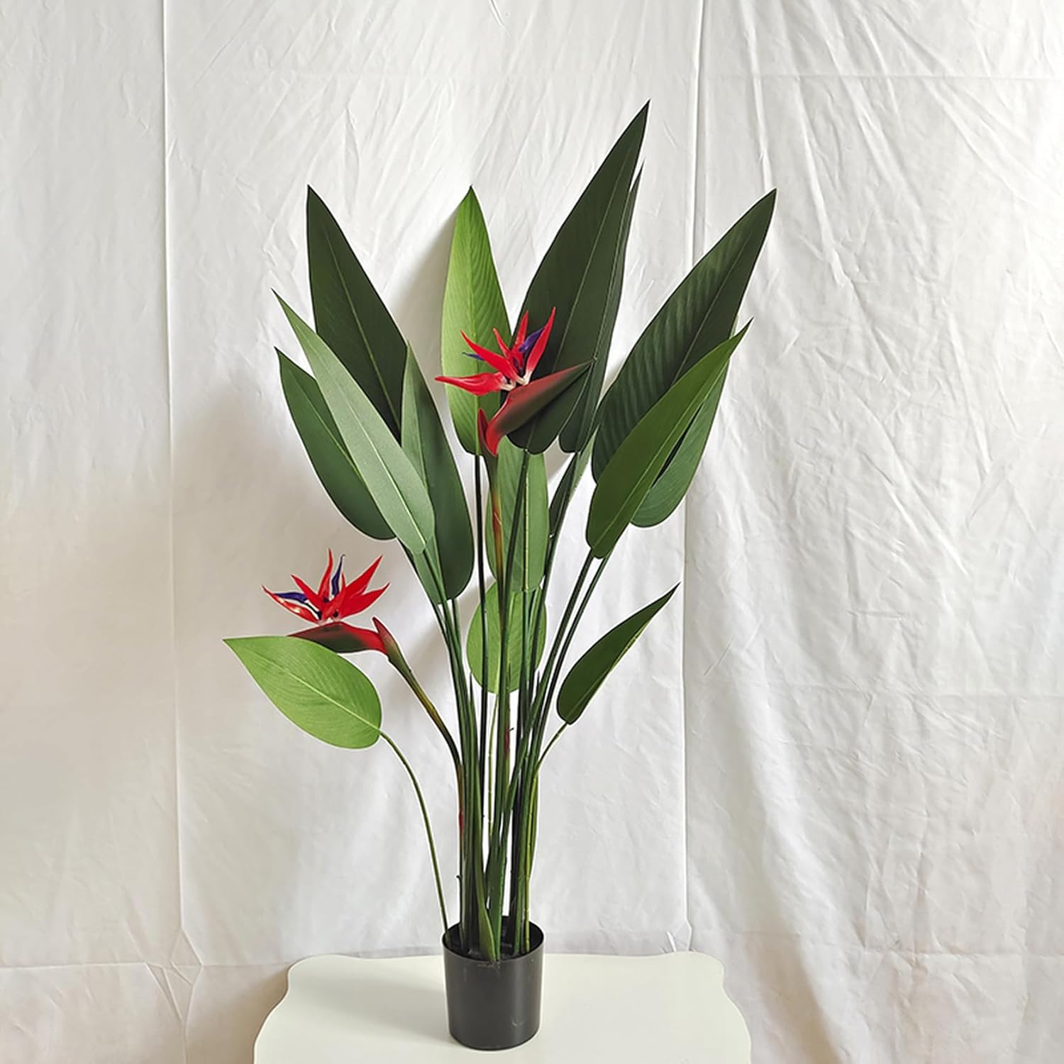 人工あずま屋 造花 140珊 フェイクグリーン ストレリチア 人工観葉草木 観葉樹 大型 分かりやすい 常緑樹 鉢植え 植木 室内装飾緑であること 飾りつけ用 水やり不必要 枯れない 害虫追い出し不必要 盆栽草木 室内