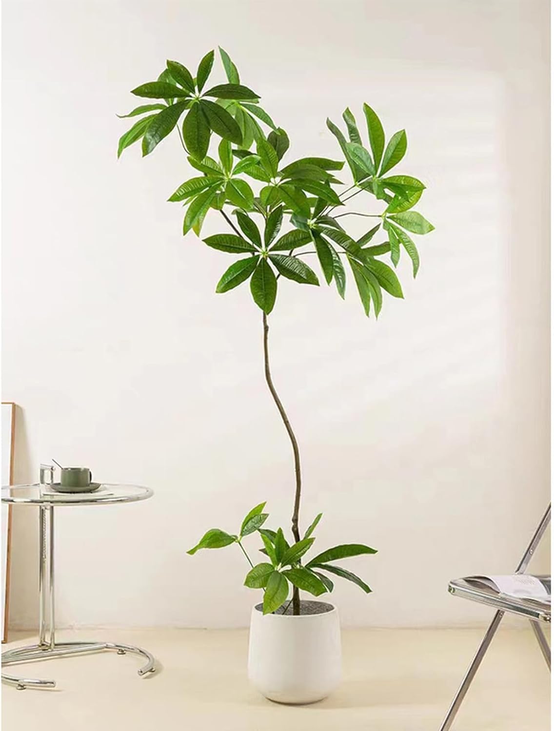 フェイクグリーン パキラ 仕合わせの木 人工 観葉草木 大型 鉢植え 消臭 抗菌 今めかしい リビング 130糎 屋内 介護ホーム執務室 人工草木 造花 お取りつくろう飾り気の無い 軽さ 鉢付き添い人 開店祝賀会 部屋の入り口 営造祝賀会
