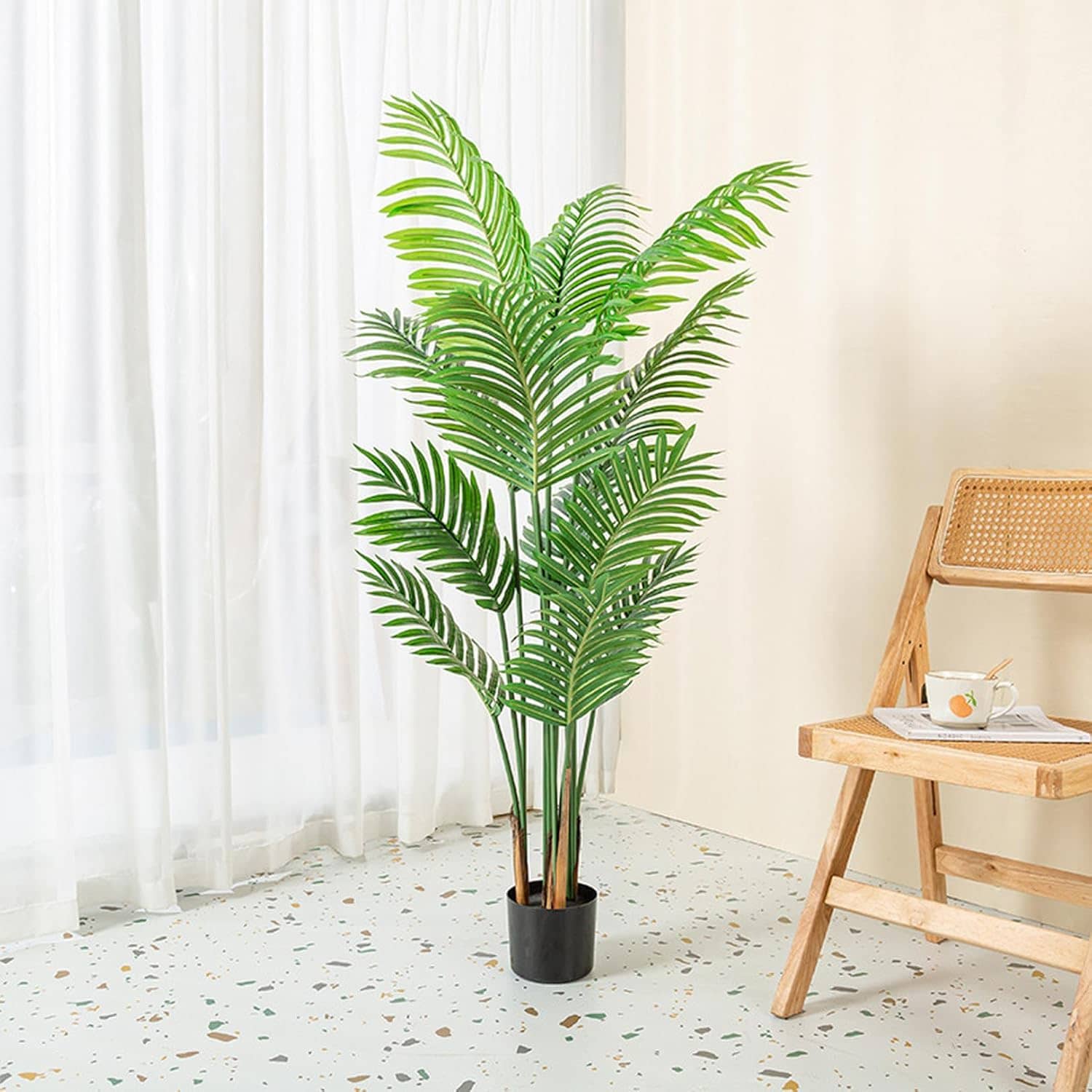 アレカヤシ 人工観葉草木 大型大きさ 観葉樹 フェイクグリーン 風水 本物そっくり 造花 本当の 人工あずま屋 飾りつけ 今めかしい 室内装飾緑であること 部屋の入り口 リビング 室内用 執務室かざり付ける まがい物草木 14