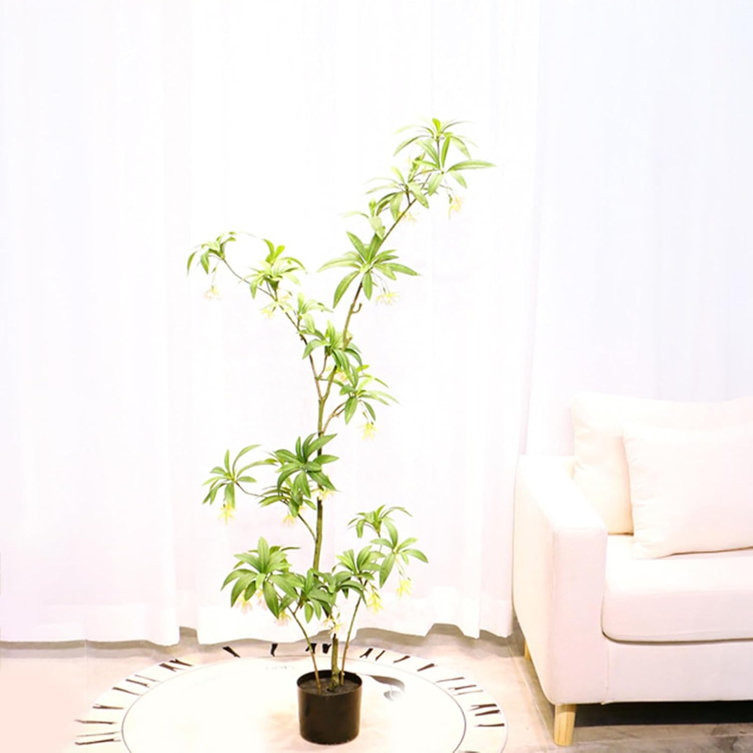 如何様物仕合わせの木 造花 即物的 120糎 観葉草木 お取りつくろう飾り気の無い 水やり不必要 花粉の懸念することなし 本物そっくり フェイクグリーン 大型 人工観葉草木 室内装飾 室内 執務室 リビング バス発着場 今めかしい