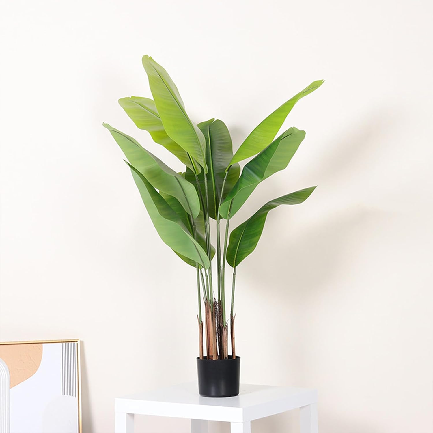 ストレリチア・レギネ 鉢植え草木 造花 本物そっくり 緑であること まがい物草木 人工 観葉草木 120珊 盆栽 コンピューターシミュレーション天然木 お取りつくろう分かりやすい 水やり不必要 害虫追い出し不必要 室内 身寄り 事務室