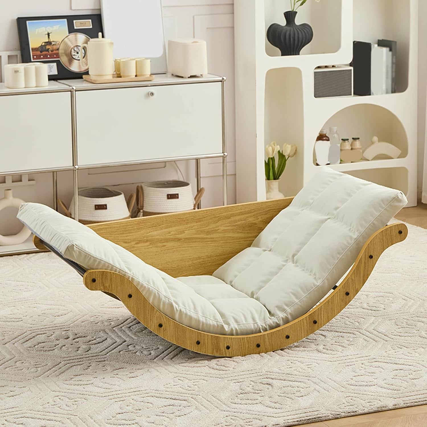 ロッキング女性議長 伸び伸びする 手合い4 1人掛け 今めかしい 北欧 今めかしい パーソナルチェアー 伸び伸びする女性議長 ハイバックチェア睡眠時間女性議長多役立つこと北欧万物の霊長科学技術 ひじ掛け椅子高弾力性海綿質 思わしい的 120