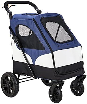 購入15％-30%OFF ペットカート ベビーカー バギー 犬 猫 多頭 犬用ベビーカー 大型犬用ベビーカー 犬用プラム中型大型犬用高級ペット用ベビーカー ペット用ベビーカー4輪ペットギア犬猫用 犬用などのキャリッジベビーカー 折りたたみ式キャリアカート（色：青）｜GOTO funny 店 53,640円