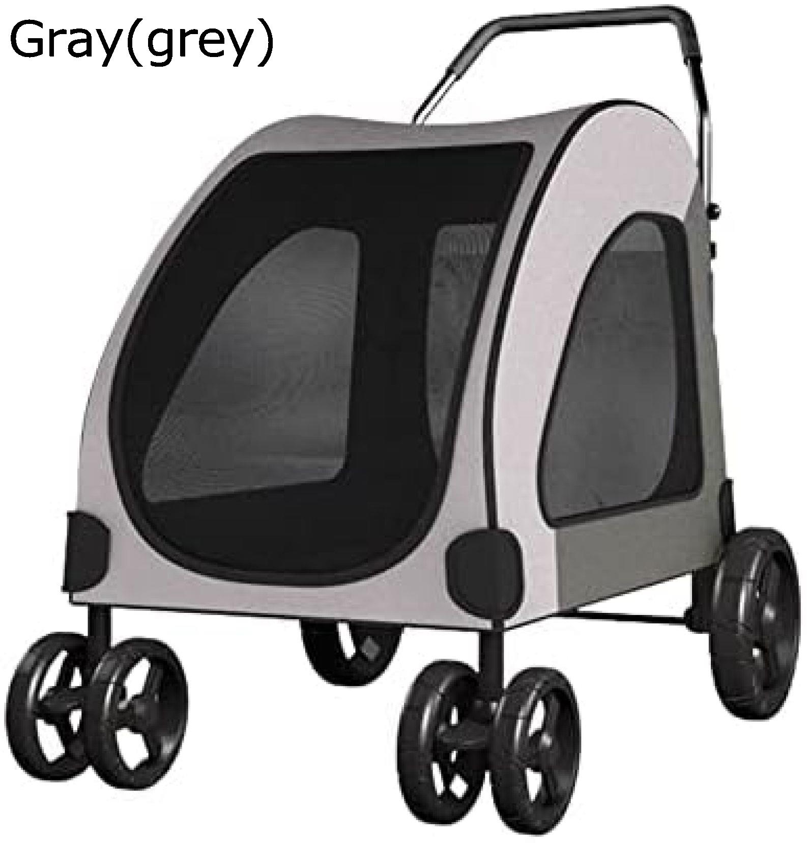 ペットカート ベビーカー バギー 犬 猫 多頭 大型犬用トロリー ヘビーデューティー犬猫ペットストローラートラベルキャリッジ 特大ホイール付きペットベビーカーバギー 簡単に折りたためます 55kg以内｜GOTO funny 店 46,561円
