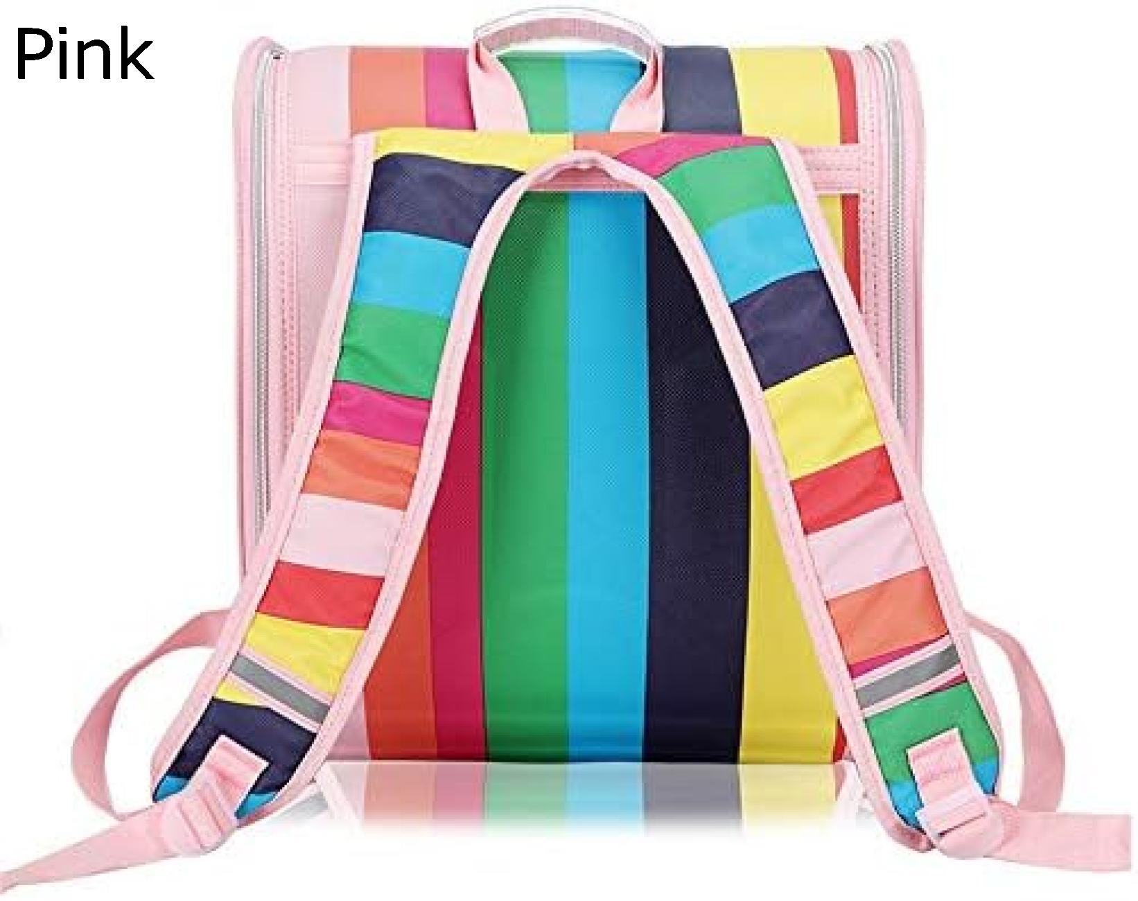 購入15%-30%OFF 軽量 ペットバッグ ペットバッグファッション通気性のトレンド犬リュック猫と猫バッグ 旅行用 ハイキング 屋外 (Color : Pink, Size : 37.5x31x21cm)|GOTO funny 店