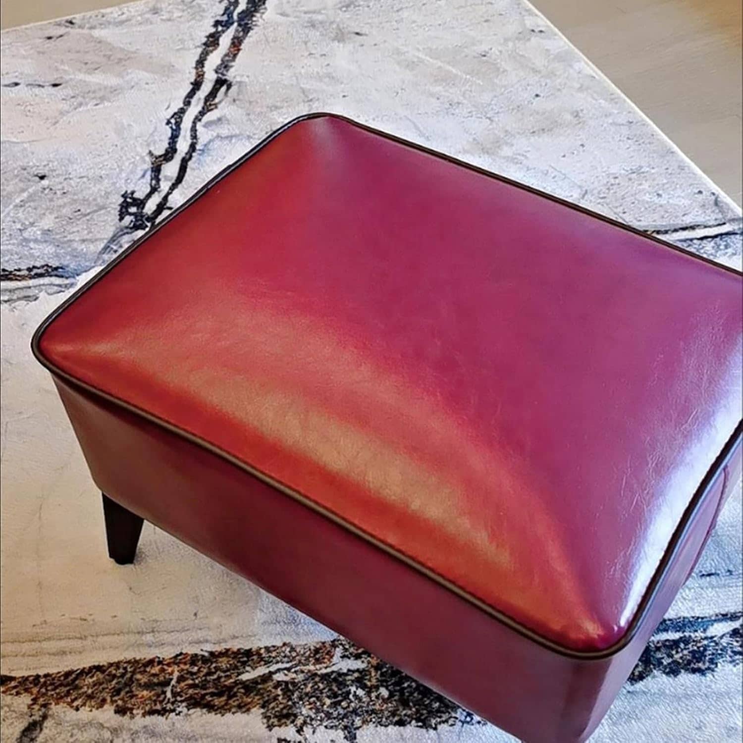 ベンチソファー ロビーチェア 背もたれなし ソファ 40*30*32cm ベンチ 低め 合皮 パープル1 ダイニングベンチ PUレザー ソファー 2人掛け ロビーソファ 待合 2人掛けソファー ダイニ|GOTO funny 店