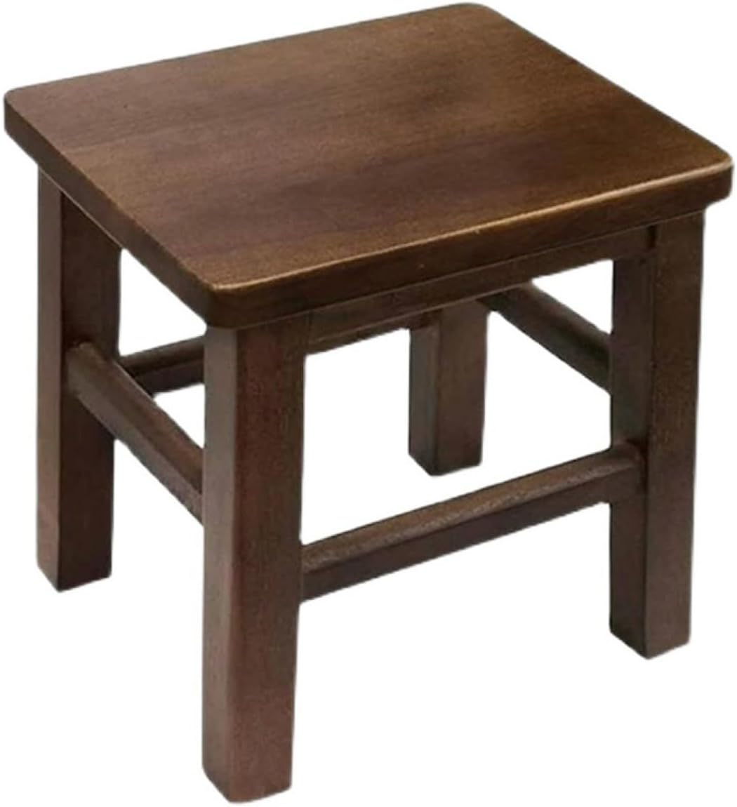 スツール 木製スツール コーヒー色 無垢材 天然木 スツール スクエア 四角 椅子 27*23*27cm 花台 カウンターチェアー バースツール カウンタースツール おしゃれ カフェ風 キッチンスツー｜GOTO funny 店 8,630円