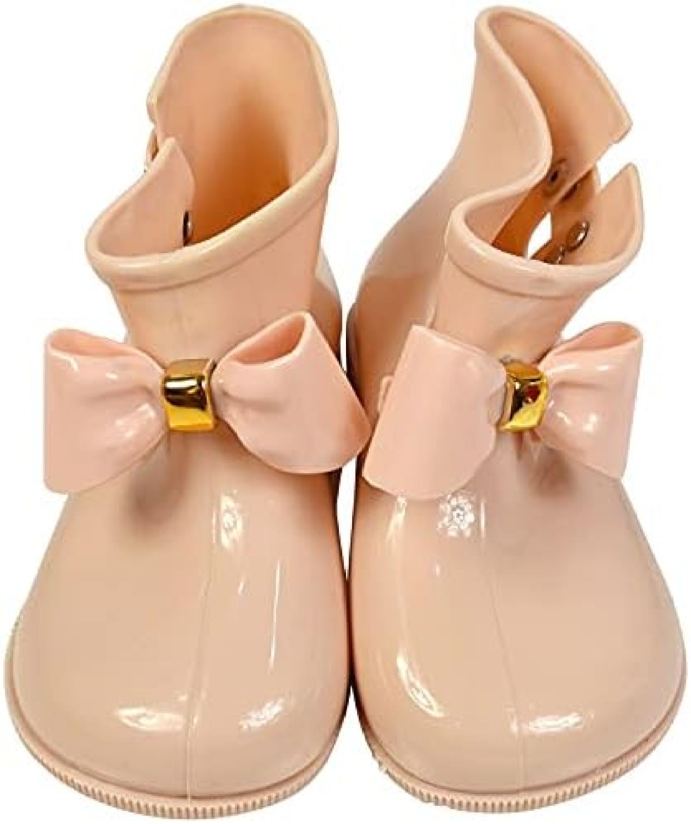 子供用 レインブーツ 女の子 16cm～18cm リボン 雨靴 ショートブーツ キッズ 雨具