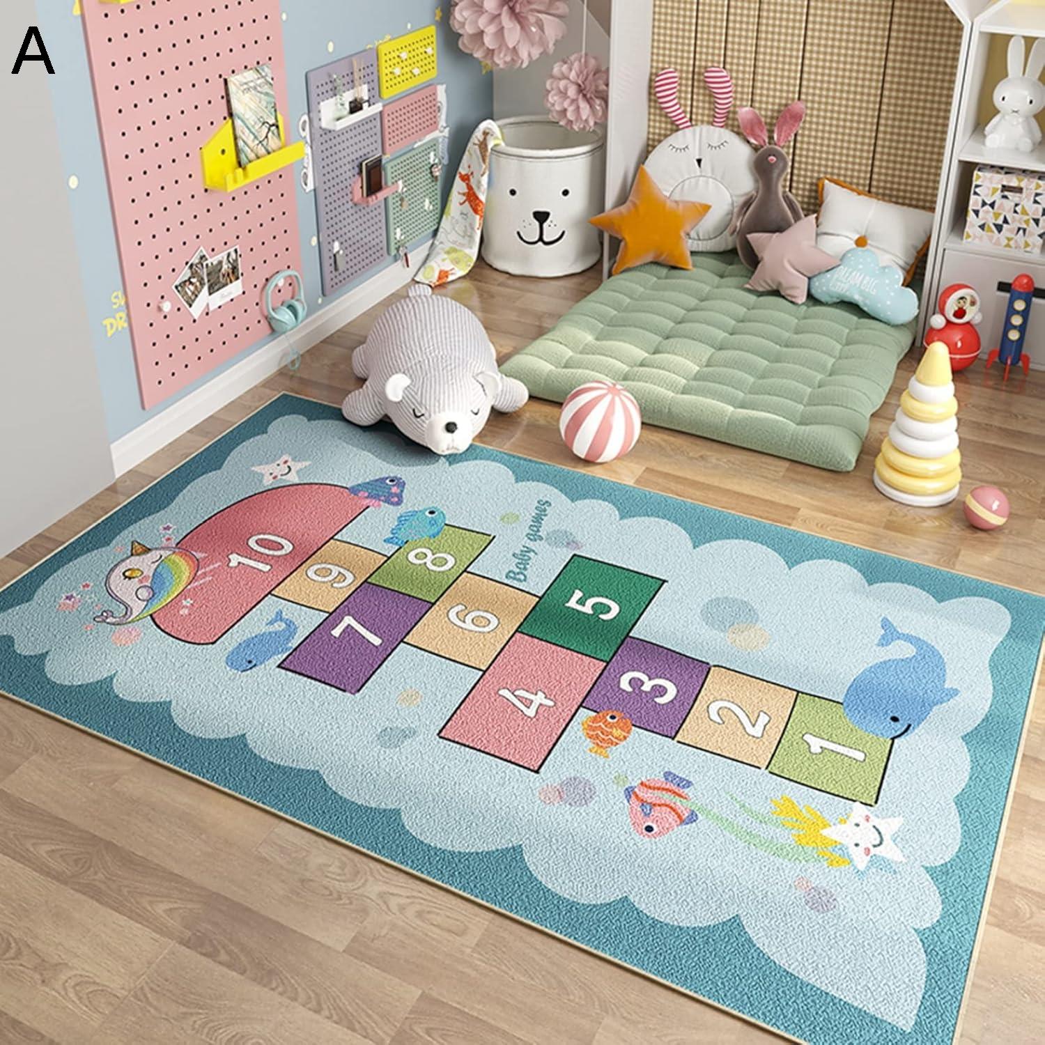 購入15％-30%OFF 遊びマット 石蹴り遊びマット 子供部屋 キッズスペース カーペット ラグマット おもしろい 絨毯 総柄 もこもこ 大判 大きいサイズ プレイマット 柔らかい 防音 キズ防止 知育玩具 床暖房 ホットカーペット