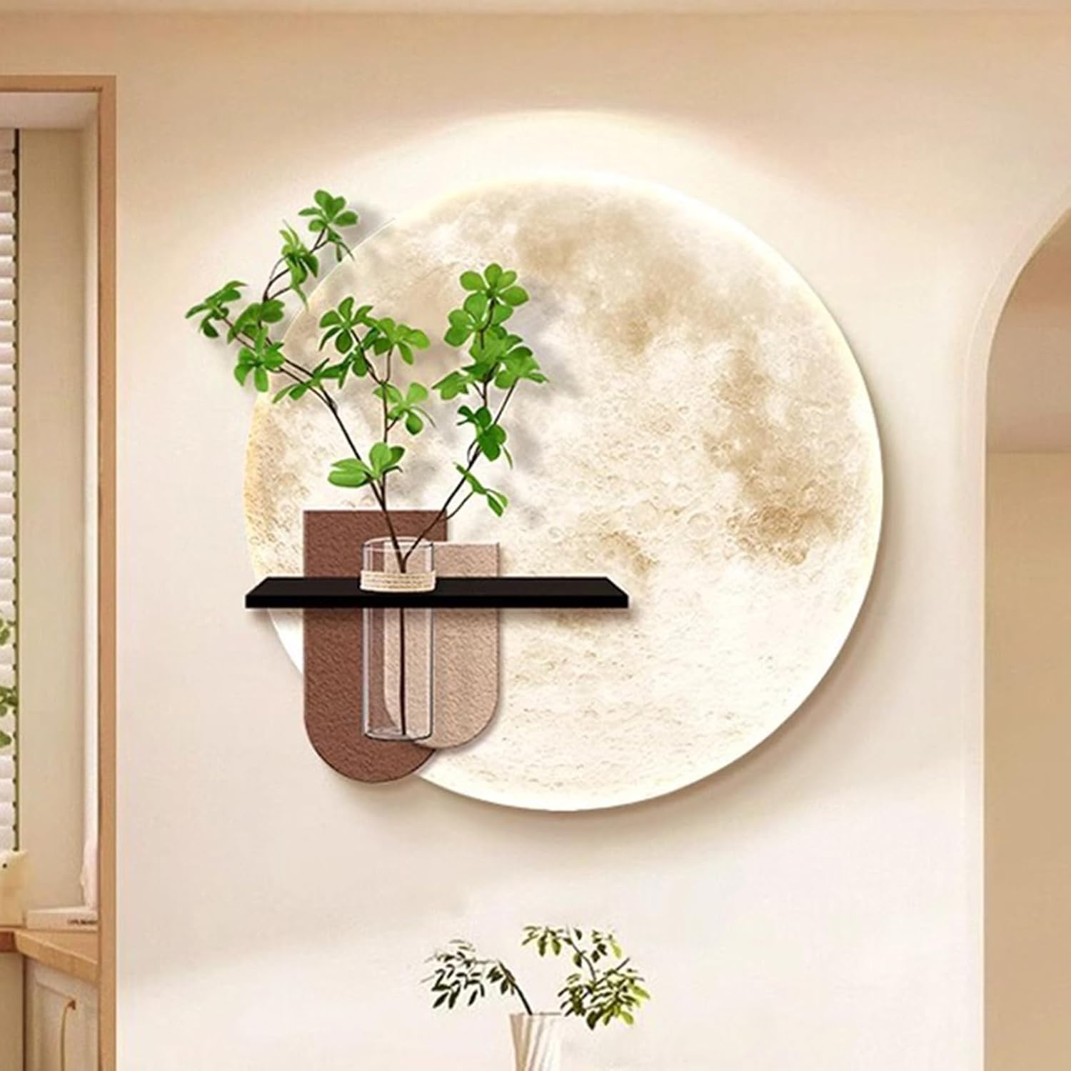 ウォールシェルフ 壁掛け 柄3 立体砂岩画 壁飾り 飾り棚 50*50CM 収納デコレーション装飾品 アートパネル ポスター 立体感レリーフ 玄関 リビング オフィス ダイニング ソファ背景 ウォール|GOTO funny 店