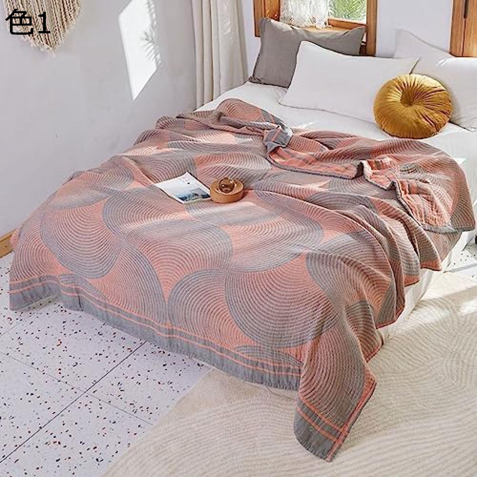 購入15％-30%OFF ガーゼケット シングル 綿100% 4重ガーゼ ボヘミアン風 タオルケット 夏掛け 肌掛け ブランケット 4重ガーゼケット 抗菌 涼感 吸湿 コットン 快眠 肌布団 冷房対策 洗える ガーゼタオルケット 寝具 通気性 掛け布団 吸水