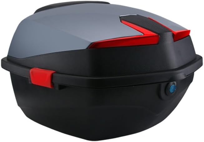 バイク リアボックス 35L トップケース バイクボックス バイク用ボックス 着脱可能式 大容量 原付 スクーター フルフェイス収納可能 ヘルメット入れシルバー｜GOTO funny 店