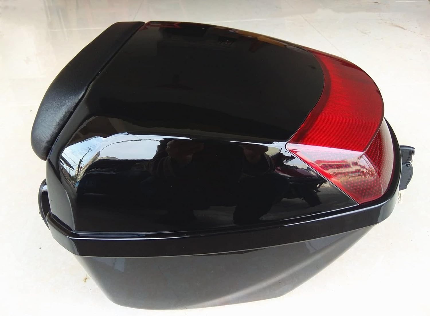 バイク リアボックス 42L トップケース バイクボックス バイク用ボックス 着脱可能式 大容量 原付 スクーター フルフェイス収納可能 ヘルメット入れ 汎用タイプ 防振 防水 出前 デリバリー キャ