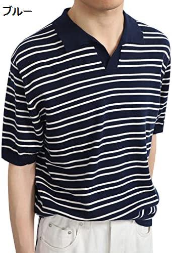 購入15％-30%OFF メンズ ポロシャツ 半袖 ゆったり 速乾 カジュアル ストレッチ 半袖 トップス カットソー スポーツ 大きいサイズ おしゃれ ボーダー柄 ゴルフウェア 夏服 6,254円