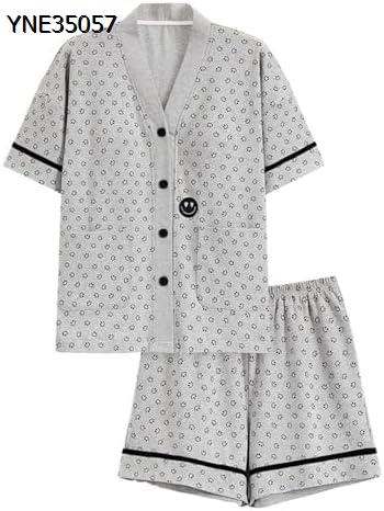 購入15％-30%OFF 夏 パジャマ レディース 綿 前開き ルームウェア 半袖 ゆったり 寝巻き ブラパッド付き 部屋着 ナイトウェア 通気 吸汗 便利服 二点セット カーディガン 大きいサイズ ショーツ 可愛い