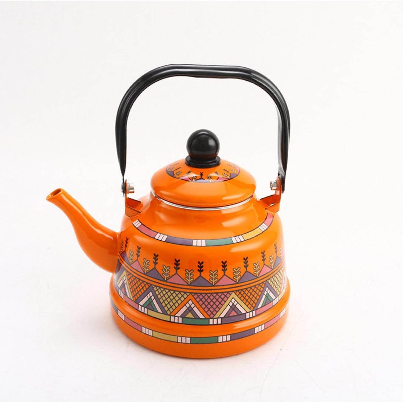 珈琲ポット おしゃれ お茶用品 器具 お茶ポット ホーロー 花柄 華やか 水筒を冷ます専用 ケトル ランブルポット ドリップポット お茶ケトル ティーポット 紅茶 湯沸かし お茶 インディゴブルー キ