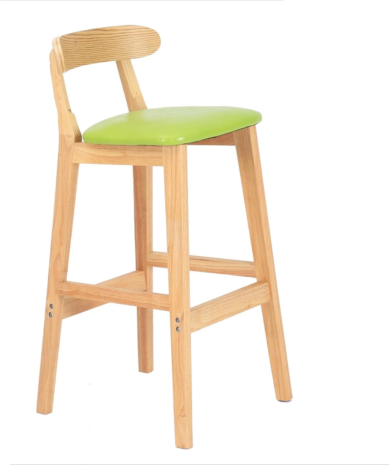 カウンターチェア 背もたれ付き 木製 座面高さ72cm バーチェア ハイチェア 2pcs ハイチェアー グリーン1 スツール ハイスツール 足置き 椅子 イス キッチンチェア おしゃれ 北欧 西海岸｜GOTO funny 店
