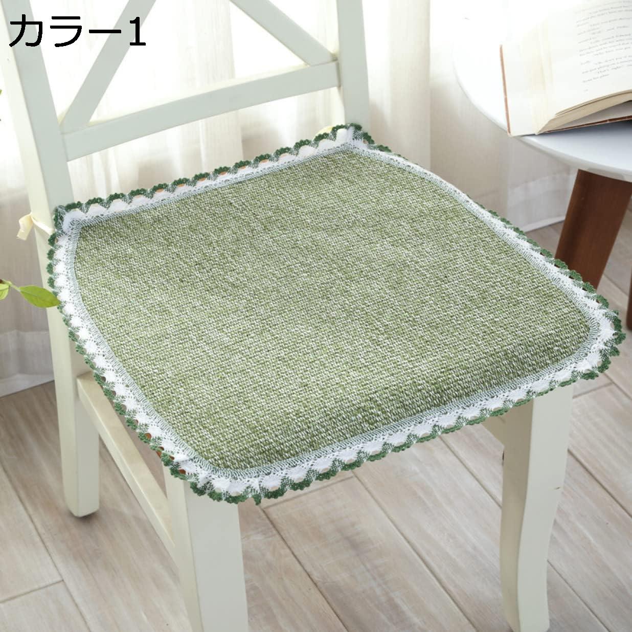 購入15％-30%OFF 椅子 車 クッション 座布団 フロアクッション 大きい 45*45cm おしゃれ チェアパッド クッション 可愛い ダイニング 椅子クッション オフィス 通気性 滑り止め 洗える ひも付き 薄型 シンプル オールシーズン用 カラー3 夏用 プレゼント