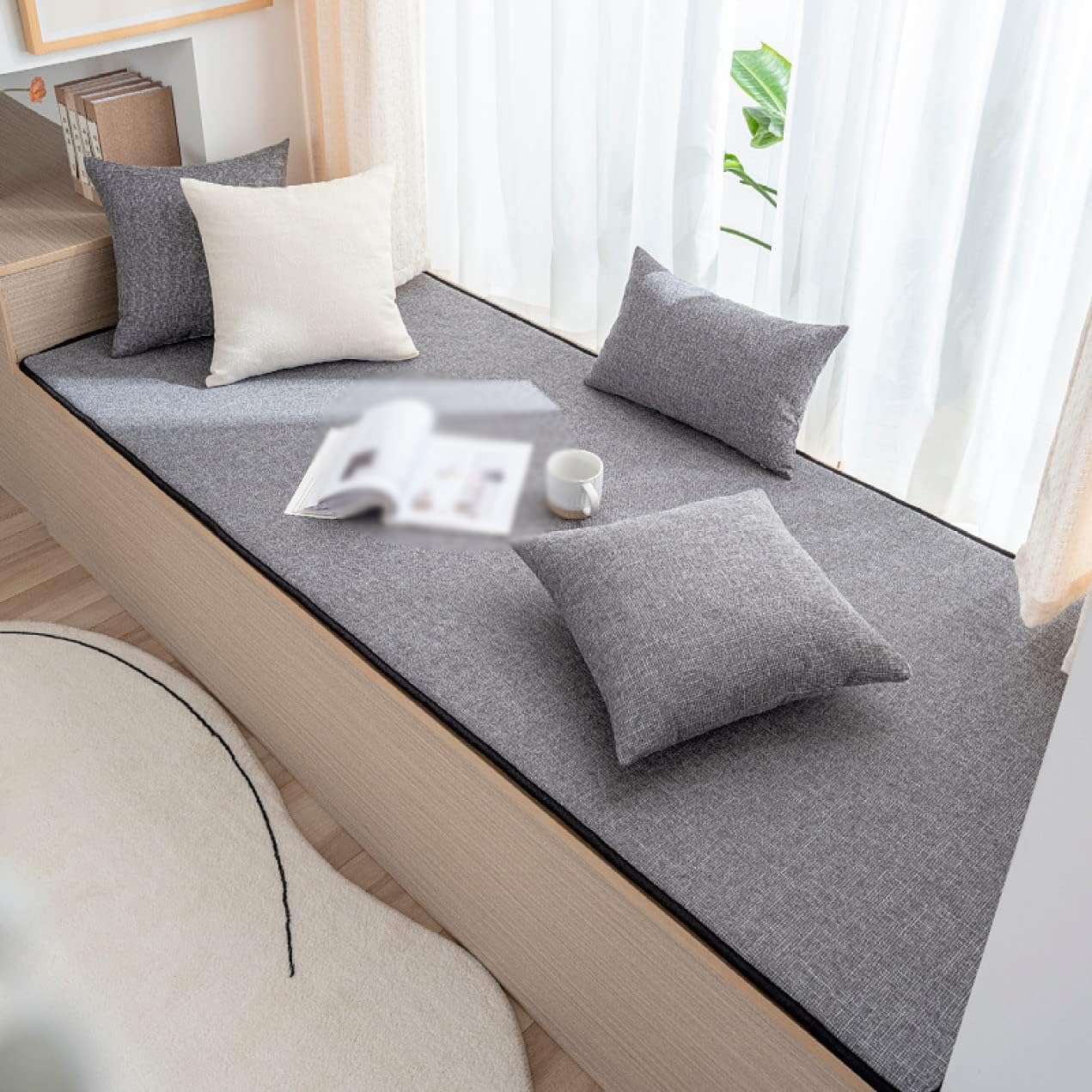 座布団 ざぶとん 高反発 夏用 北欧 カラー7 おしゃれ 大きい クッション ソファパッド シートクッション かわいい 椅子用クッション ごろ寝マット 厚め 長方形 2人掛け 60*150 座り心地が｜GOTO funny 店
