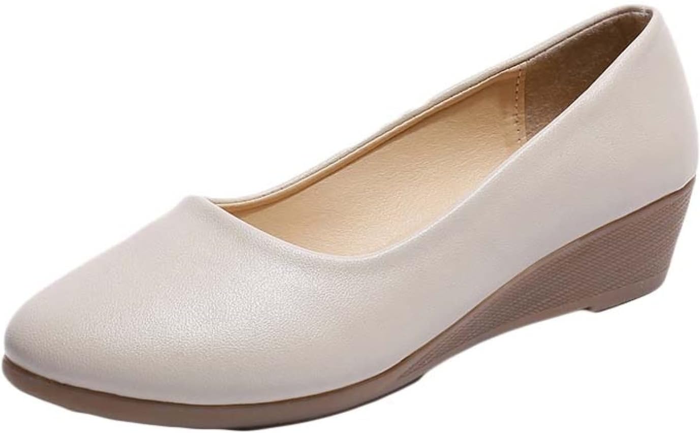 モカシン レディース パンプス ぺたんこ ラウンドトゥローヒール ウェッジヒール モカシンシューズ かわいい 軽量 柔らかい 滑り止め カジュアル ママシューズ ローヒール 婦人靴 普段履き 通勤 フ｜GOTO funny 店