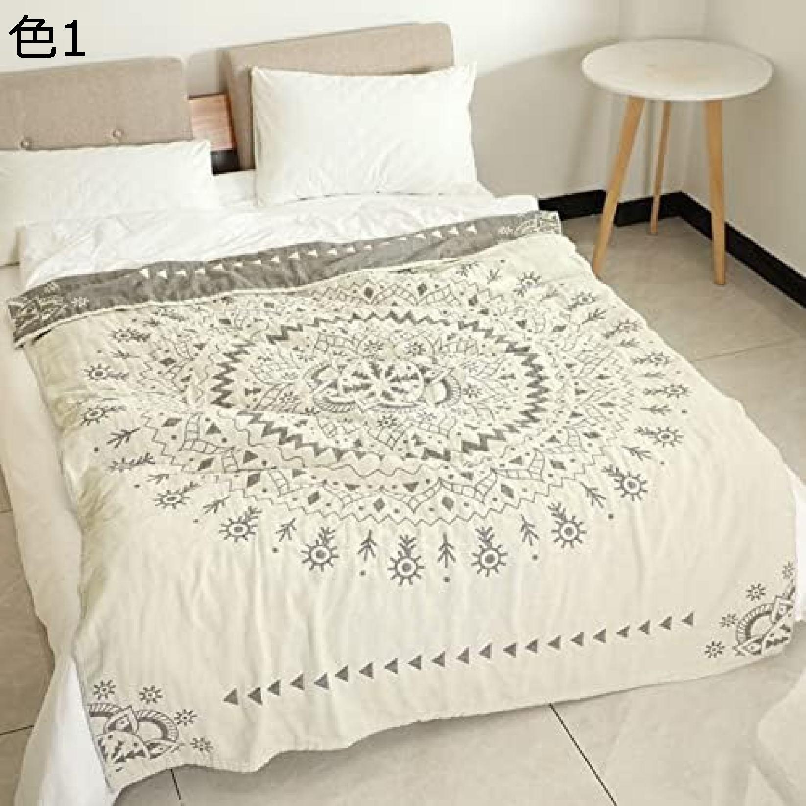 購入15％-30%OFF ガーゼケット シングル 綿100% 4重ガーゼ ボヘミアン風 タオルケット 夏掛け 肌掛け ブランケット 4重ガーゼケット 涼感 吸湿 吸水 通気性 寝具 洗える 肌布団 掛け布団 ガーゼタオルケット 冷房対策 コットン