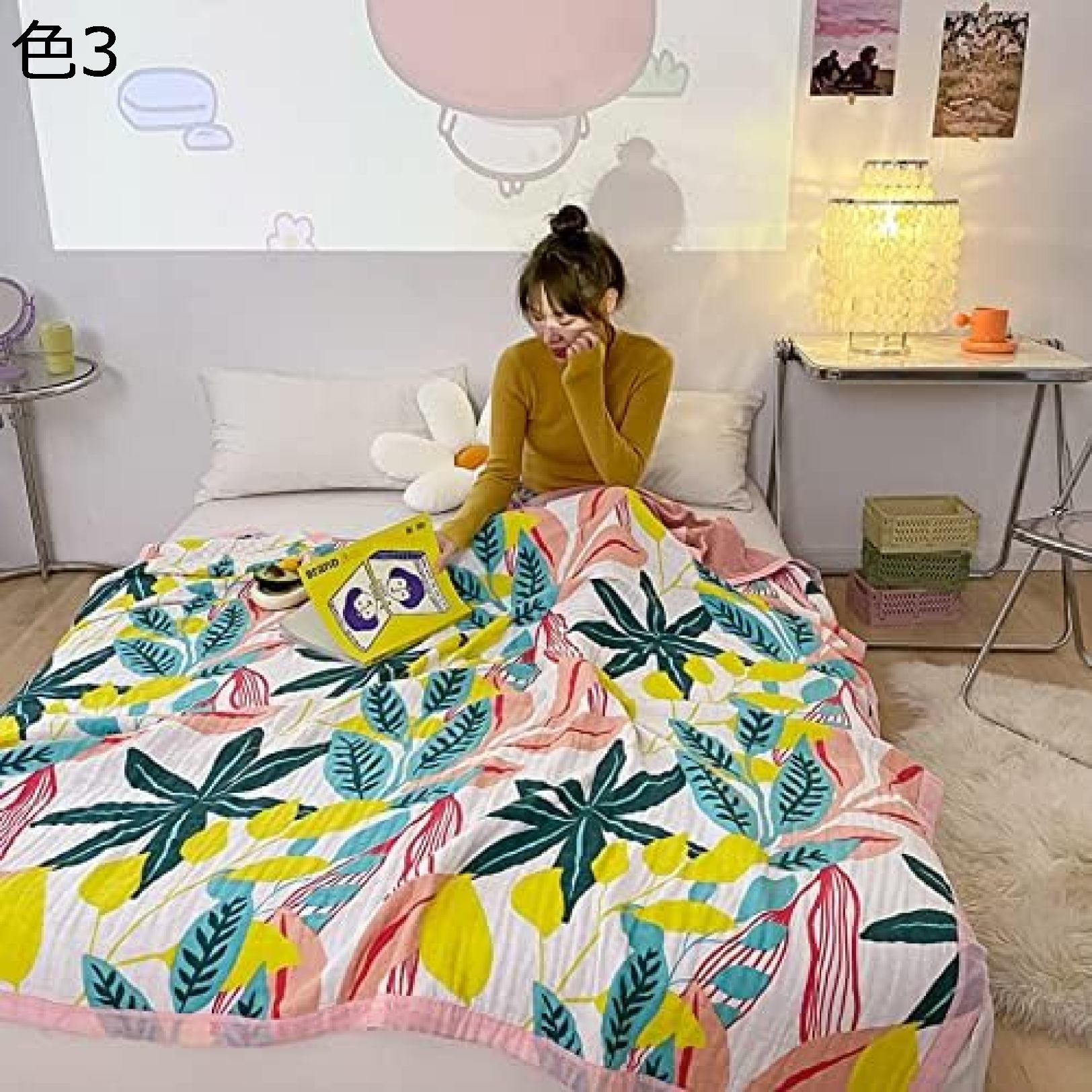 購入15％-30%OFF ガーゼ タオルケット 動物柄 虹柄 ガーゼケット ダブル 夏布団 薄手 綿毛布 シングル ホコリが出にくい ふわふわ 吸湿性 防臭 防ダニ 6重ガーゼケット 葉柄 タオルケット お昼寝 肌にやさしい おしゃれ エアコン対応｜GOTO funny 店