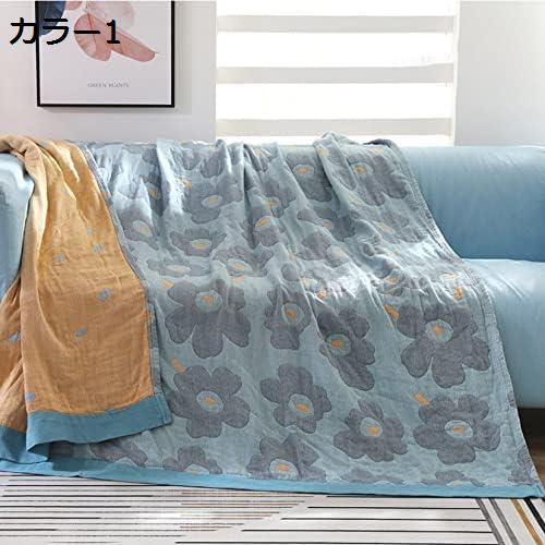 5重ガーゼ ガーゼ毛布 タオルケット ボタニカル柄 キルト毛布 毛布 シングル 5重織り 大判 肌掛け 洗える 肌掛け布団 ウォッシャブル ガーゼけっと 年中好いたらしい 夏用寝具 リヴァーシブル 御客さん用 お睡眠時間 肌に人懐っこい 夏快眠