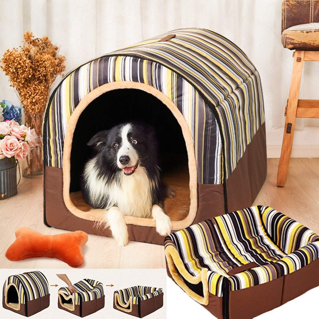ペットベッド ドーム型 ペットハウス 2way 犬猫用 室内用 オールシーズン ふわふわ クッション付き 犬小屋 屋根付き 猫 テント おしゃれ 洗える 折りたたみ可 寝床 冷暖房 ホットカーペット対 5,147円
